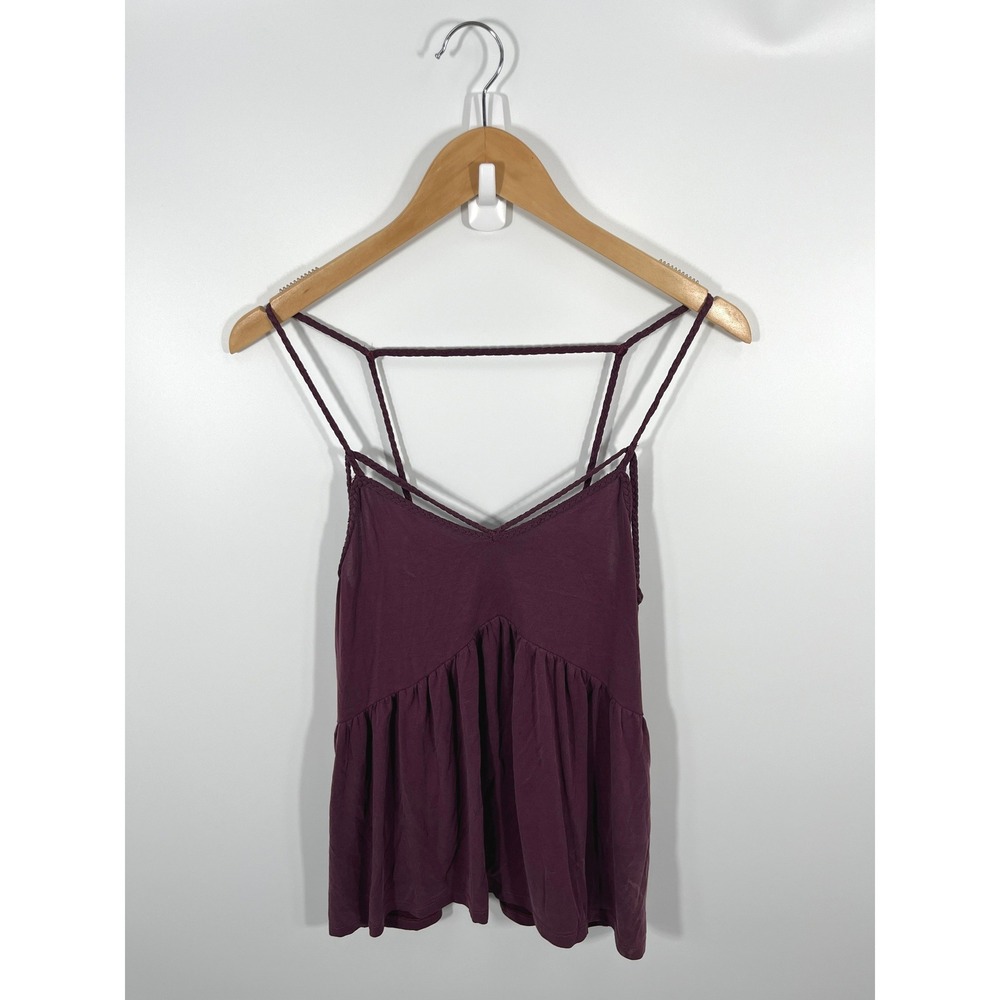 American‎ Eagle Babydoll Womens Tank M Purple Whimsigoth Dark Fairy Boho Flowy